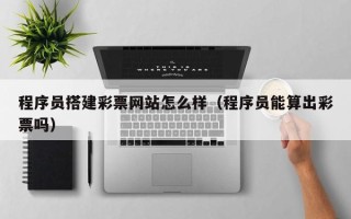 海东程序员搭建彩票网站怎么样（程序员能算出彩票吗）